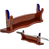 Lord of Battles Medieval Solid Wood Single Tier Sword Display Stand / Sword Holder / Gladiator Sword Display / Katana Sword Holder | Handcrafted from Genuine Teak Wood