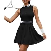 Golf Dress for Women Tennis Dresses Elastic Waist Polo Collar Sleeveless Sport Active Exercise Workout Athletic Dress