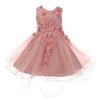 dusty pink flower girl dresses uk