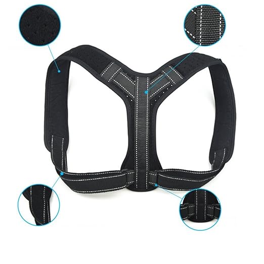 Amazon.com: AOFJOSFHS Adjustable Back Posture Corrector for Adults -Relief Upper Back Neck and Shoulders Pain with Reflective Strips - Clavicle Support ...