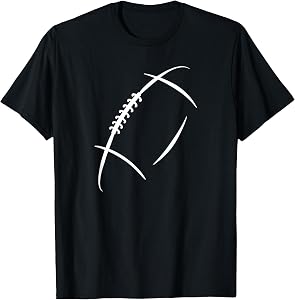 American Football Player And Fan Gear Co Unisex Adult Classic Fit Short Sleeve T-Shirt Black Small Football Silhouette