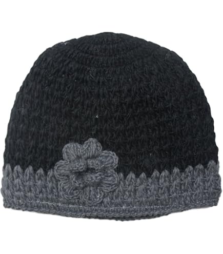 KayJayStyles Nepal Hand Knit Ear Flaps Beanie Skull Ski 100% Wool