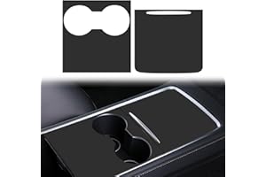 ernica Center Console Wrap Matte Black for Tesla Model 3/Y 2021 2022 2023 2024,Console Cover for Tesla Interior Decor Accessories