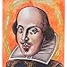 The Unemployed Philosophers Guild William Shakespeare Secular Saint Candle - Unscented 8 Inch Tall Glass Prayer Votive, Made in The USA, Vegetarian Wax
