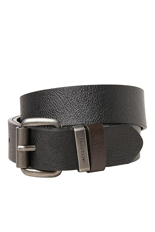 JACK & JONES Men's Jacaron Belt, Black, One Size