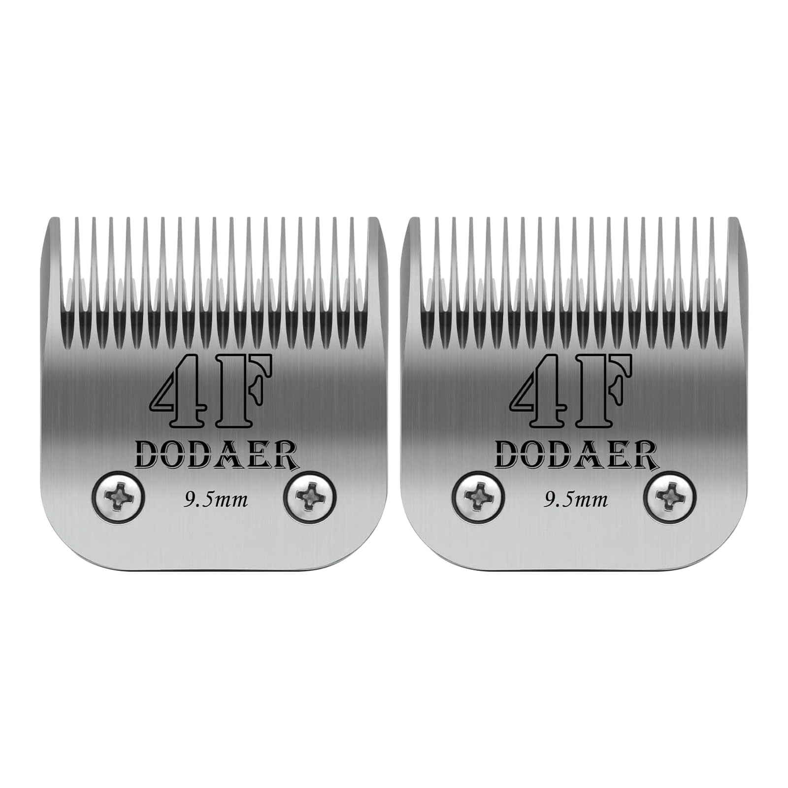 2 Pack 4F Detachable Pet Dog Grooming Ceramic Blades,Compatible with Heiniger,Andis,Oster A5,Wahl KM-10 Series,Size 4F Blade 3/8-Inch 9.5MM Cut Length