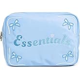 Stoney Clover Lane Women's Essentials Embroidered Large Pouch, Periwinkle, Blue, Graphic, One Size