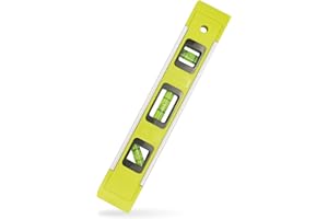 DIFFLIFE Level & Tool Magnetic Aluminum Reinforced Torpedo Level, 9", Green (1PCS)