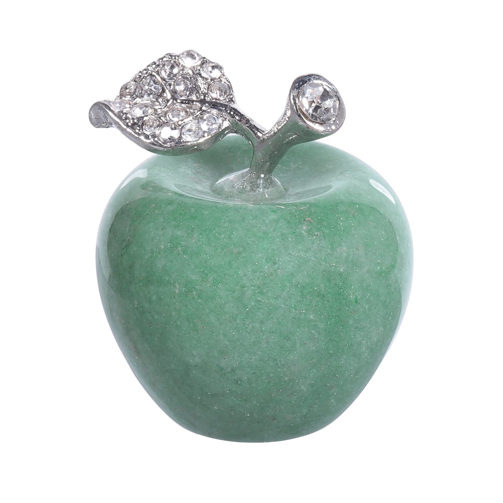 Lovionus89 Natural Green Aventurine Apple Statue, Healing Crystal Figurine Sculpture Home Ornament Wedding Decoration 3cm