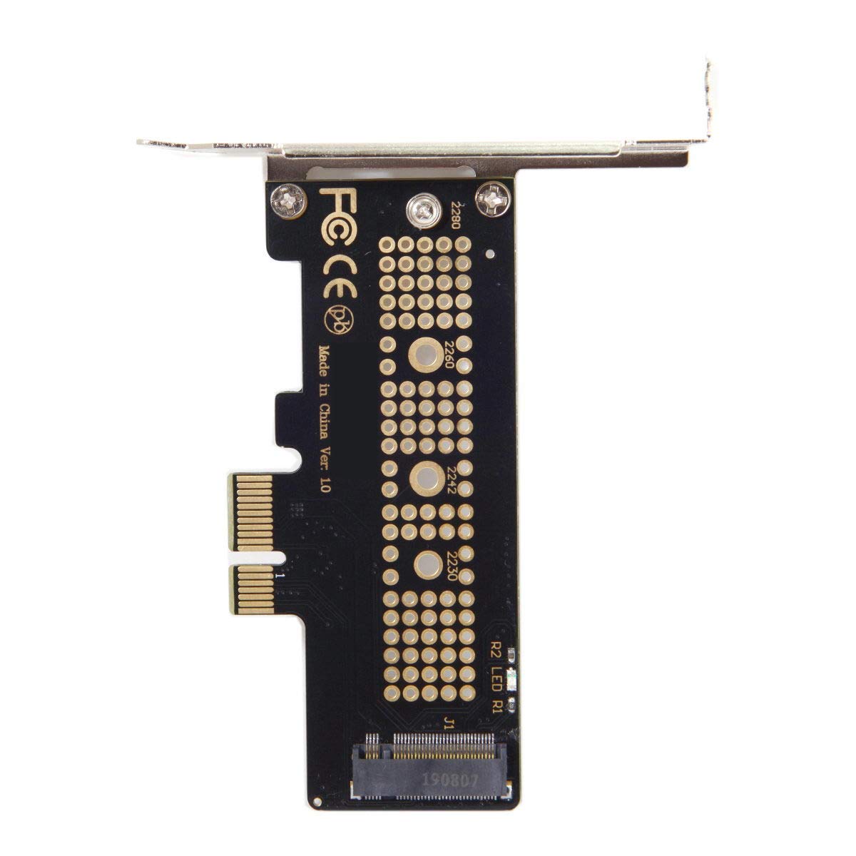 cablecc SA-008 Low Profile PCI-E 3.0 x4 Lane to M.2 NGFF M-Key SSD Nvme AHCI PCI Express Adapter Card