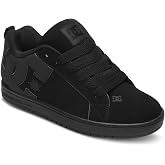DC mens Court Graffik Casual Skate Shoe, Black/Black/Black, 9.5 US