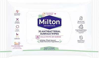 Milton Antibacterial Surface Wipes 30 Wipes 7 Packs Baby Safe