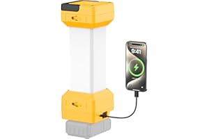 2900LM Led Work Light for Dewalt 20V MAX Battery Portable Camping Light Rechargeable, Flood Light with Type-C 20W Fast Chargi