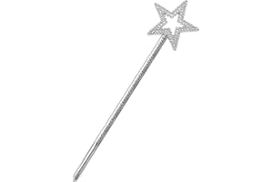 LVVXIXI 1PCS Star Wand, Pentagram Plastic Magic Wand, Role Play Costume Accessories, Halloween Show Props for Girls Princess, Elf, Witch