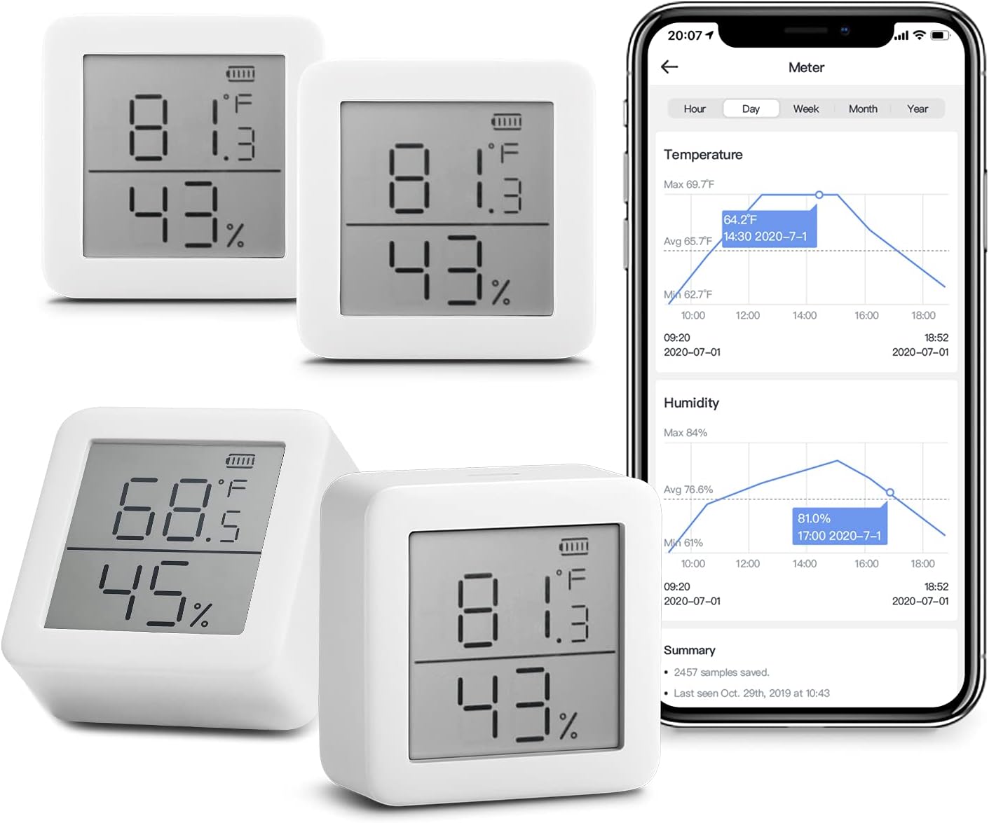 SwitchBot Smart Hygrometer Thermometer, Hygrometer Indoor Humidity