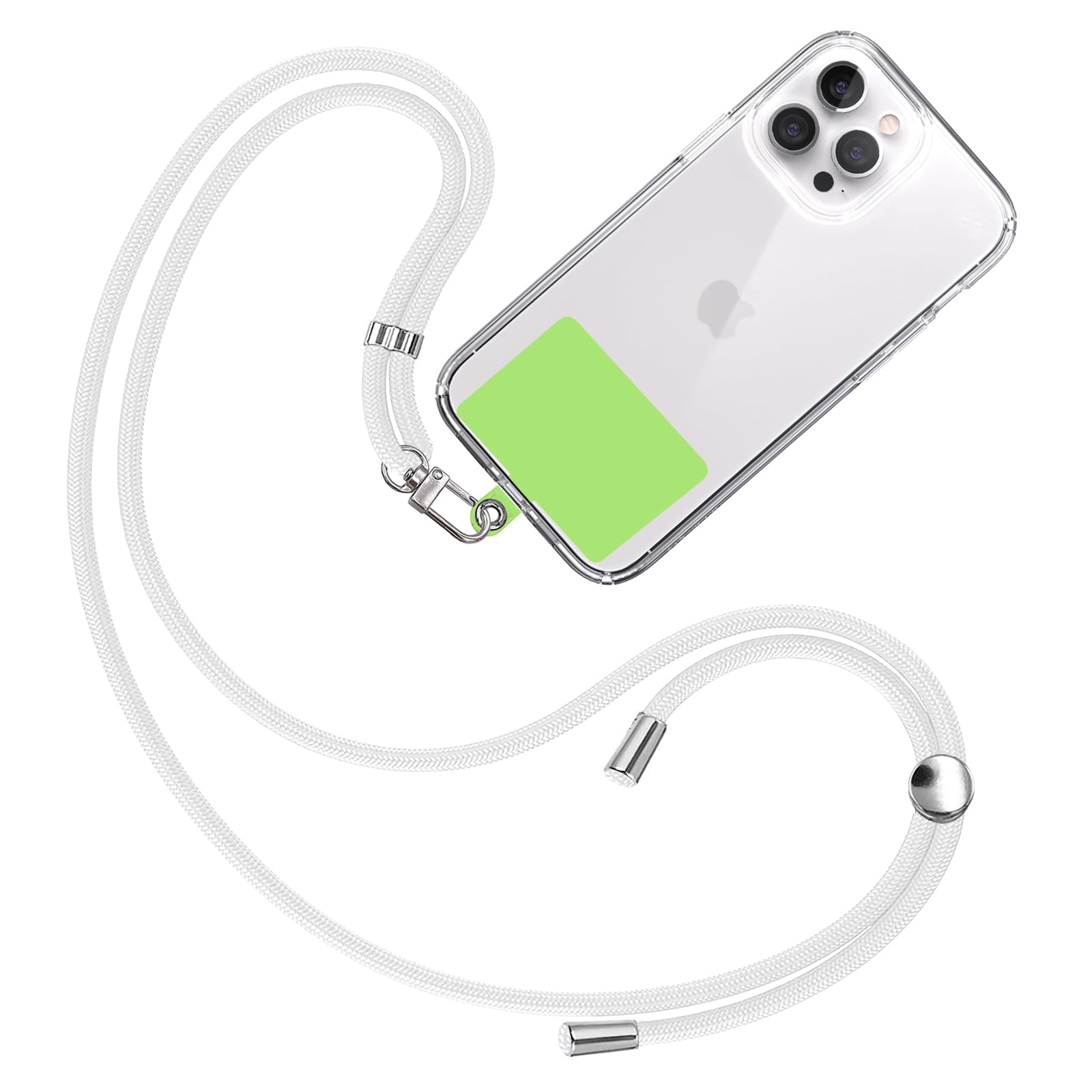 TBOC Mobile Phone Lanyard Strap, Mobile Phone Cord [White], Universal Neck Strap with Pad [Fluorine] Mobile Phone Strap Patch Carabiner Mobile Phone Lanyard Lanyards