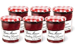 Bonne Maman Strawberry Preserves, 13 oz Glass Jars (Pack of 6) – Non-GMO, Made with Simple Ingredients