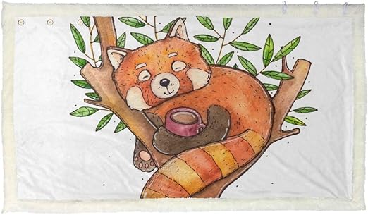 Amazon Nikivivi 毛布 描かれた水彩イラストかわいいレッサーパンダ ひざ掛け ブランケット 毛布 ボタン付き 多機能 ふわふわ あったかい オールシーズン 暖かい おしゃれ 薄手 軽量 洗える マイクロファイバーの毛布 80 135 Cm ブランケット 毛布 オンライン通販