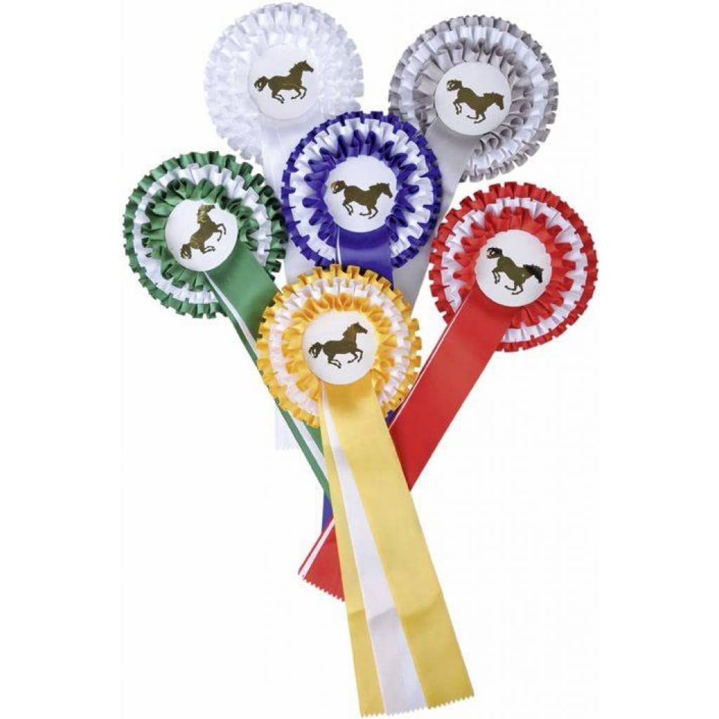 HKM Tournament loop Triple rosette - Red/White