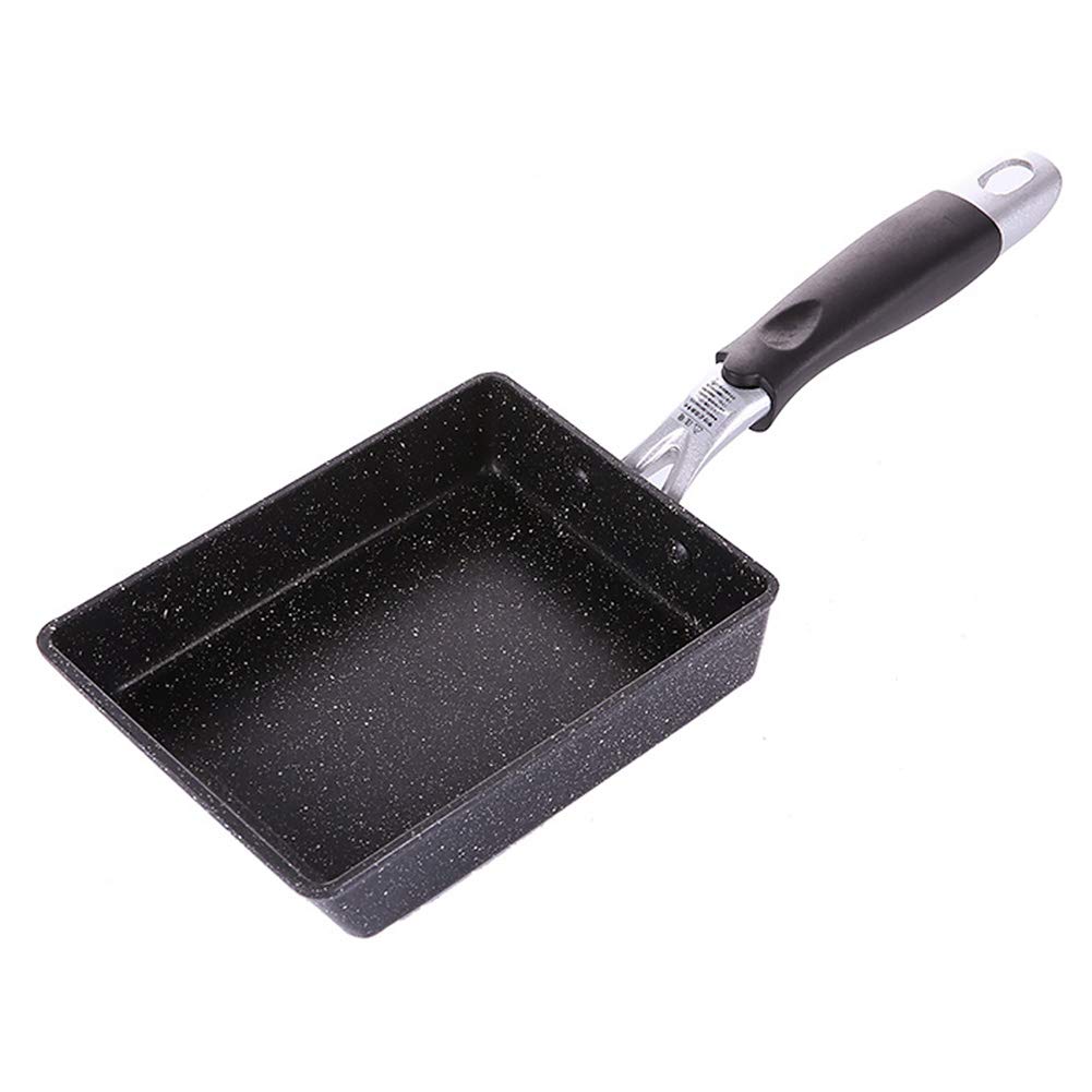 Almabner Tamagoyaki Japanese Omelette Pan, 18x13cm Non-Stick Egg Frying Pan Pancakes Pot with Anti Slip Handle For Induction Cooker - Home Kitchen Cookware Cooking Accessories