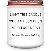 Homsolver Daughter in Law Candle Gifts, Valentines Birthday Anniversary Wedding Day Gifts for Daughter from Mother Father in Law, Funny Sons Girlfriend, Future Daughter-in-Law Lavender Candle Gift
