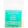 JMU Orthodontic Rubber Bands 3/16 Light, 100 Pack Orthodontic Elastics Intraoral Bands Latex Dental Rubber Bands Made in USA