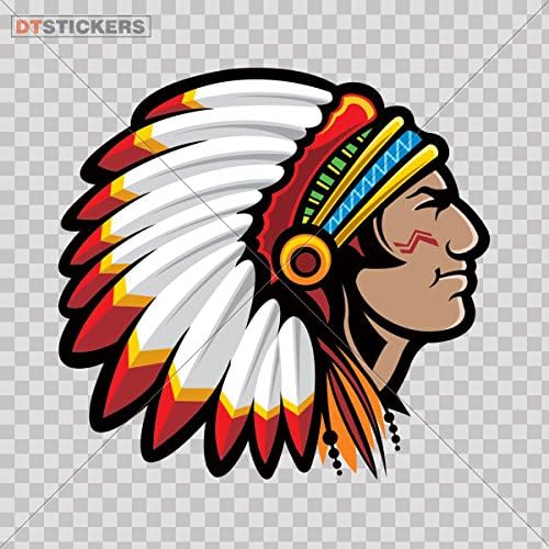 Vinyl Sticker Decal Indian Chief Atv Car Garage bike (4 X 3,81 In. ) Fully Waterproof Printed vinyl sticker