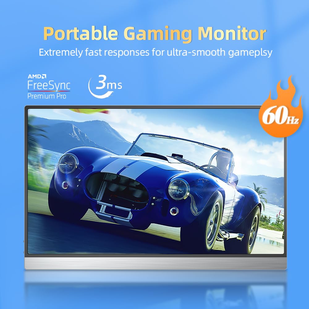 UPERFECT Portable Monitor QLED 4K 15,6 Zoll Tragbarer Monitor 100% AdobeRGB 1500:1 500Nits Metallgehäuse Mobiler Bildschirm mit Protective Case Mini HDMI USB C OTG für Laptop/PC/Phone, VESA-kompatibel