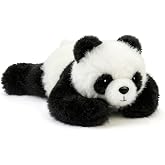 PEACH CAT Panda Stuffed Animal Cute Plushies Small Plush Toys Gifts for Kids Black and White