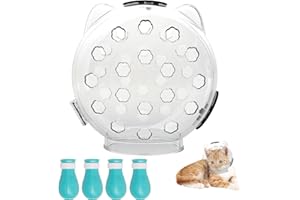 FANME Cat Muzzle, Cat Helmet Mask for Grooming, Breathable Hood Mouth Cover Prevent from Cats Biting Chewing