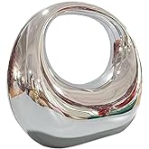 GSYPS Acrylic Evening Clutch Purse Top-handle Moon Hobo Bag, Elegant Marble Handbag for Wedding Cocktail Party