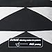 baibu Pack of 4 Embroidered Throw Pillow Case, 100% Cotton Decor Black and White Geometric Cushion Cover for Couch Sofa 18x18 inch/4PCS