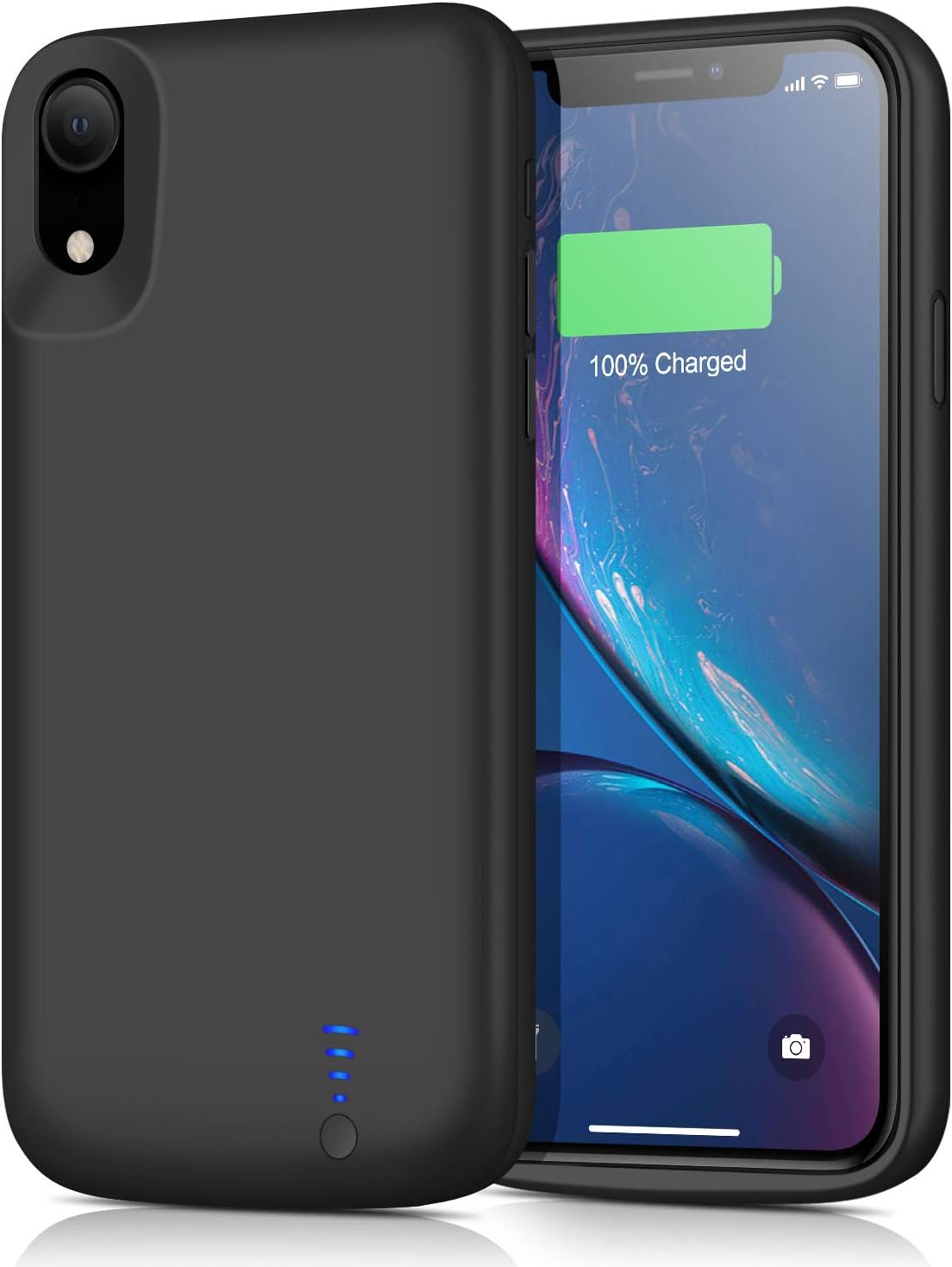Smtqa Battery Case for iPhone XR, [6000mAh] Charging Case Extended Battery for iPhone XR Rechargeable Battery Backup Power Bank Portable Charger Case 6.1 inch Black 【Upgraded Version】