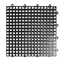 DuraGrid DNS12BLAK Non-Slip Interlocking Modular Multi-Use Safety Floor Matting (12 Pack), Black