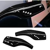 NOTISH 2PCS Car Steering Lever Knob Protection - Gear Shift Decorative Cover - Interior Protection - Compatible with Tesla Model 3 Model Y - Black