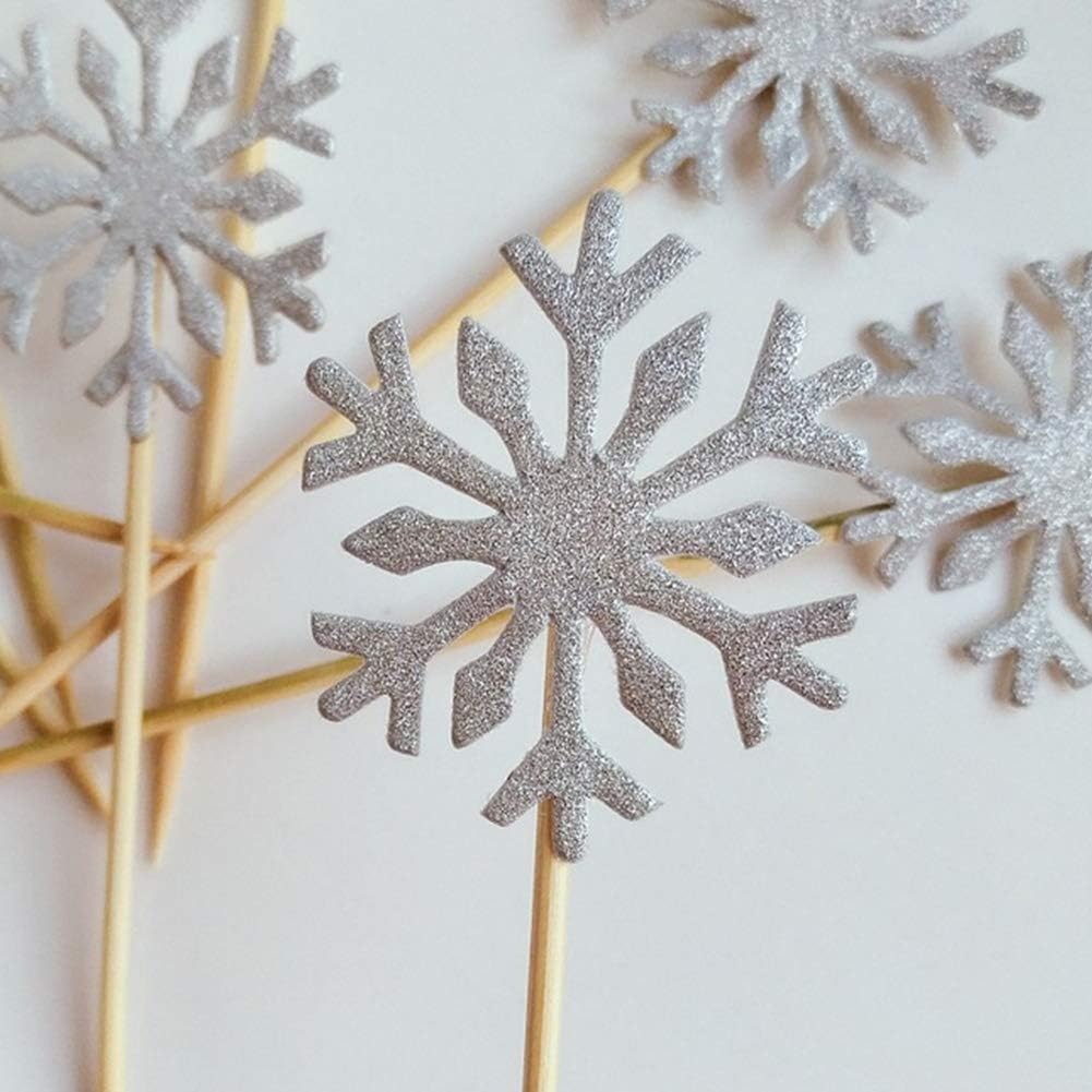 Xiton 10 Pcs Flocons De Neige Cupcake Tops Paillettes Gateau Topper Pics Pour Noel Anniversaire Fete De Bebe Douche Gateau De Decoration Ruban Objets De Decoration Noel Centroarco Com