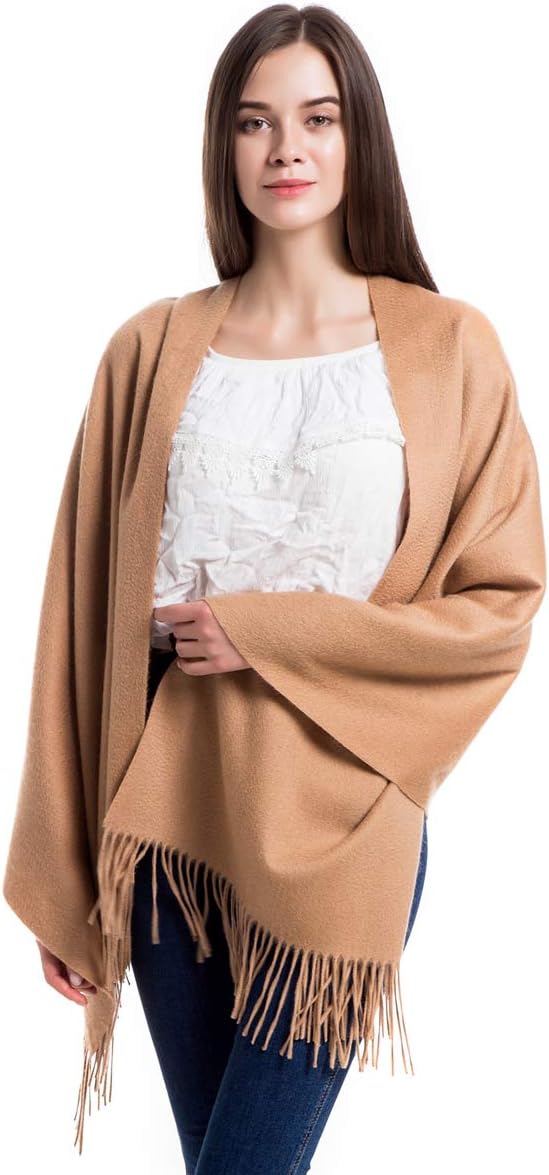 Cashmere Wrap Shawl Stole for Women, Winter Extra Large(79in x 28in) Wool Scarf