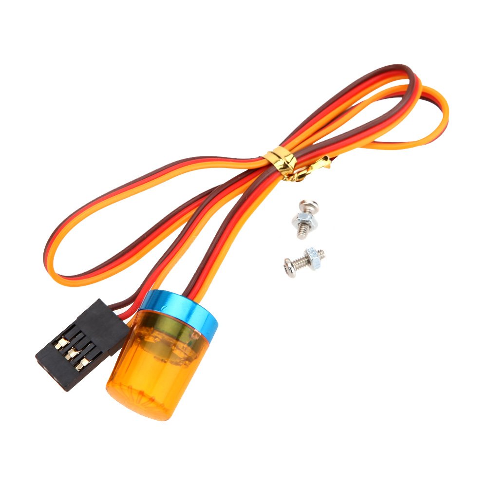 KEEDA RC LED Police Flash Lights Alarm Lamp with Strobing-Blasting/Flashing/Rotating Mode for 1/8 1/10 1/12 1/16 RC Model Police Car Truck Accessories (13x18mm, Yellow)