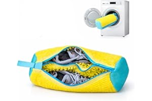 Shoe Washing Machine Bags (1-Pack) – New DIVIDER & DOUBLE ZIPPER Design Reusable Laundry Shoe Cleaner & 360° Deep Clean Desig