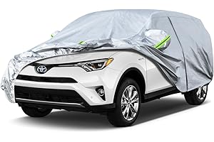 Koukou SUV Car Cover Custom Fit Toyota Rav4 from 2005 to 2024, Full Outdoor Cover Waterproof All Weather for Automobiles, Sun Rain Dust Snow Protection.