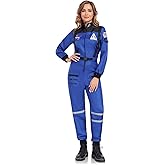 Dormstop Womens Astronaut Costume Adult Space Suit Halloween Dress up