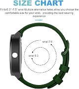 Wownadu 18mm Silicone Strap Green for Garmin Vivoactive 4S/Venu 3S/2S view 5