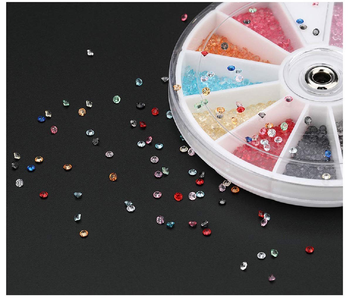 Nail Art Rhinestones Set, Saviland Glitter Micro Diamond Gems+ Wax Pencil+ Nail Glue, Nail Art Decoration Manicure Sets
