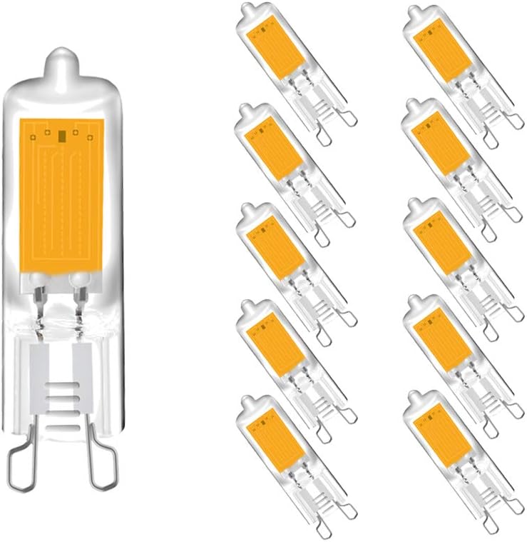 ENGEYA G9 2W Glass COB Bulbs,LED G9 Capsule Lamps,25W Incandescent Equivalent,2W LED Energy Saving Light Bulbs 250 Lumens/AC 220-240V /Non-Dimmable