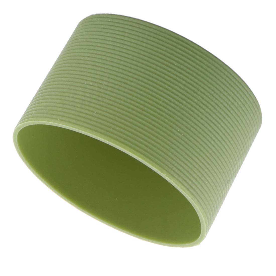 Sourcingmap Silicone Outdoor Round Nonskid Water Bottle Mug Cup Sleeve Cover 6.5cm Dia Army Green