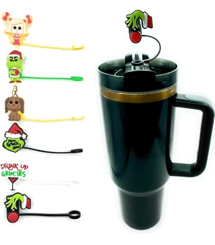 16Pcs Animal Straw Tips Cover Cap Reusable Silicone Straw