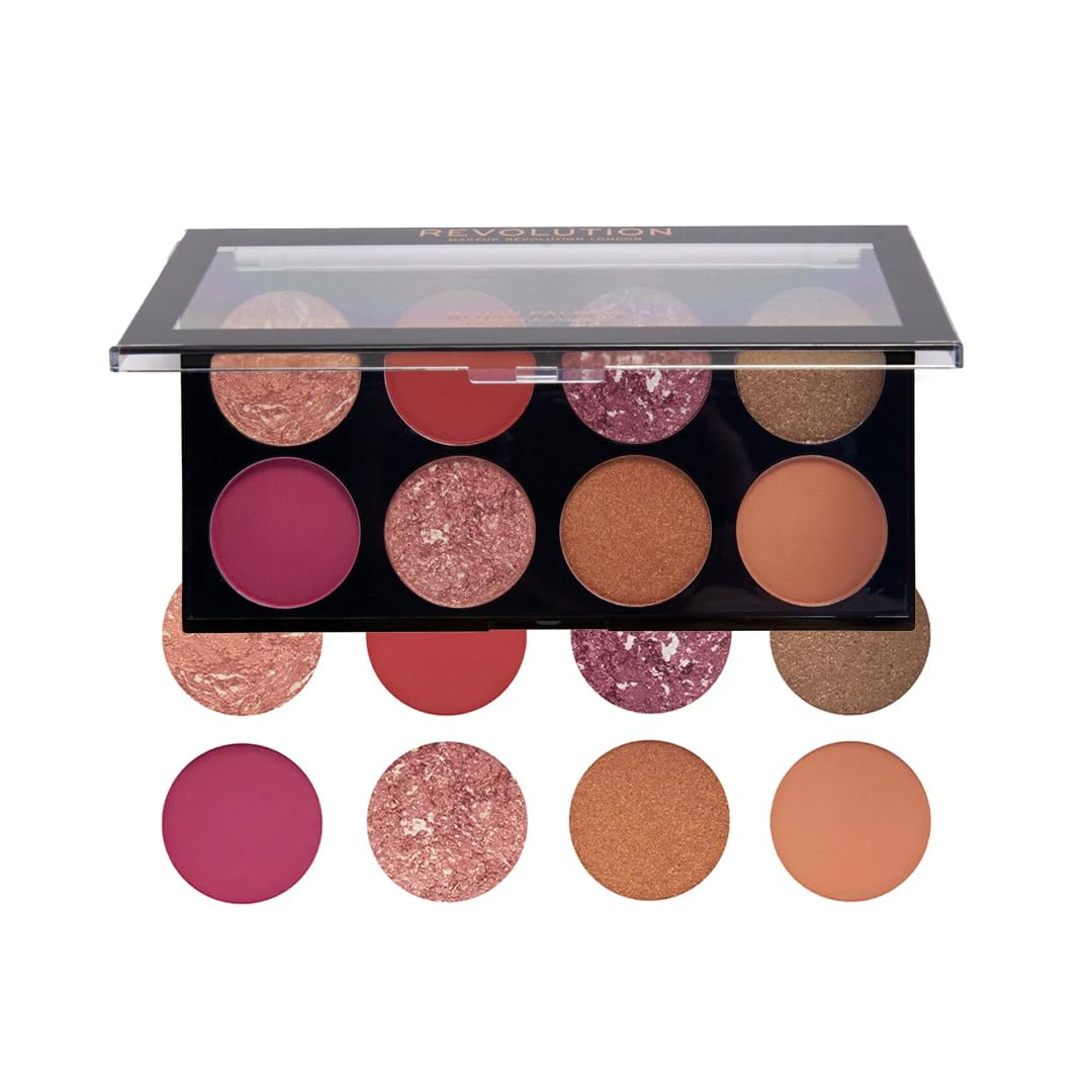 Revolution Beauty London, Ultra, Blush Palette, Golden Soul, 8 Shades,12.8g