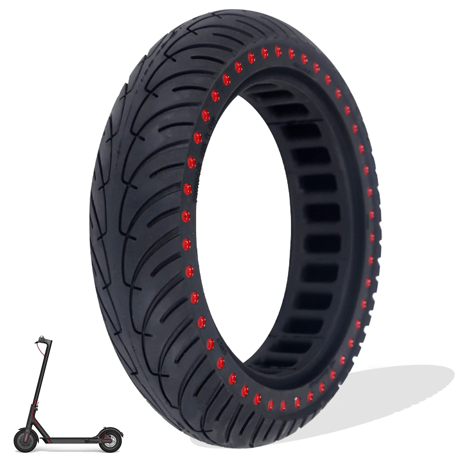 Aloskart 8.5 Inch Scooter Solid Tyre for Xiaomi, Electric Scooter Wheel 50/75-6.1, Tubeless Tyre 8 1/2 x2, Front and Rear Whee Tire, Scooter Rubber Honeycomb Tyre