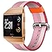 Fitbit Ionic Bands Nylon for Women Men, hooroor Woven Nylon Replacement Sport Wrist Band Strap with Classic Metal Buckle for Fitbit Ionic Smart Watch Smoke Gray Silver Burnt Orange