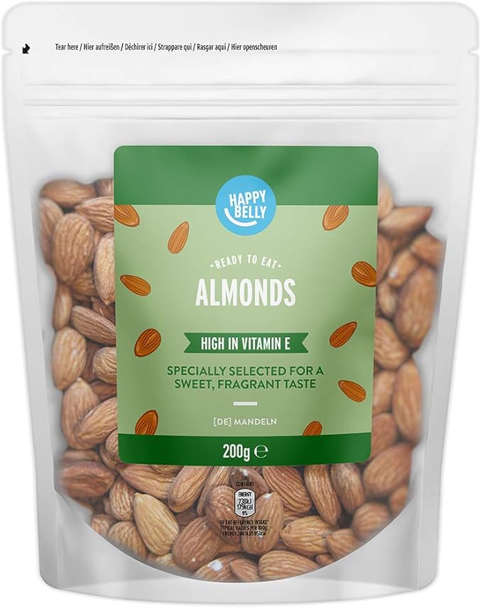 Happy Belly Whole Almonds, 200g Amazon.co.uk Grocery